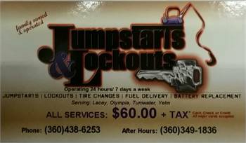 Jumpstarts and Lockouts your Local locksmith